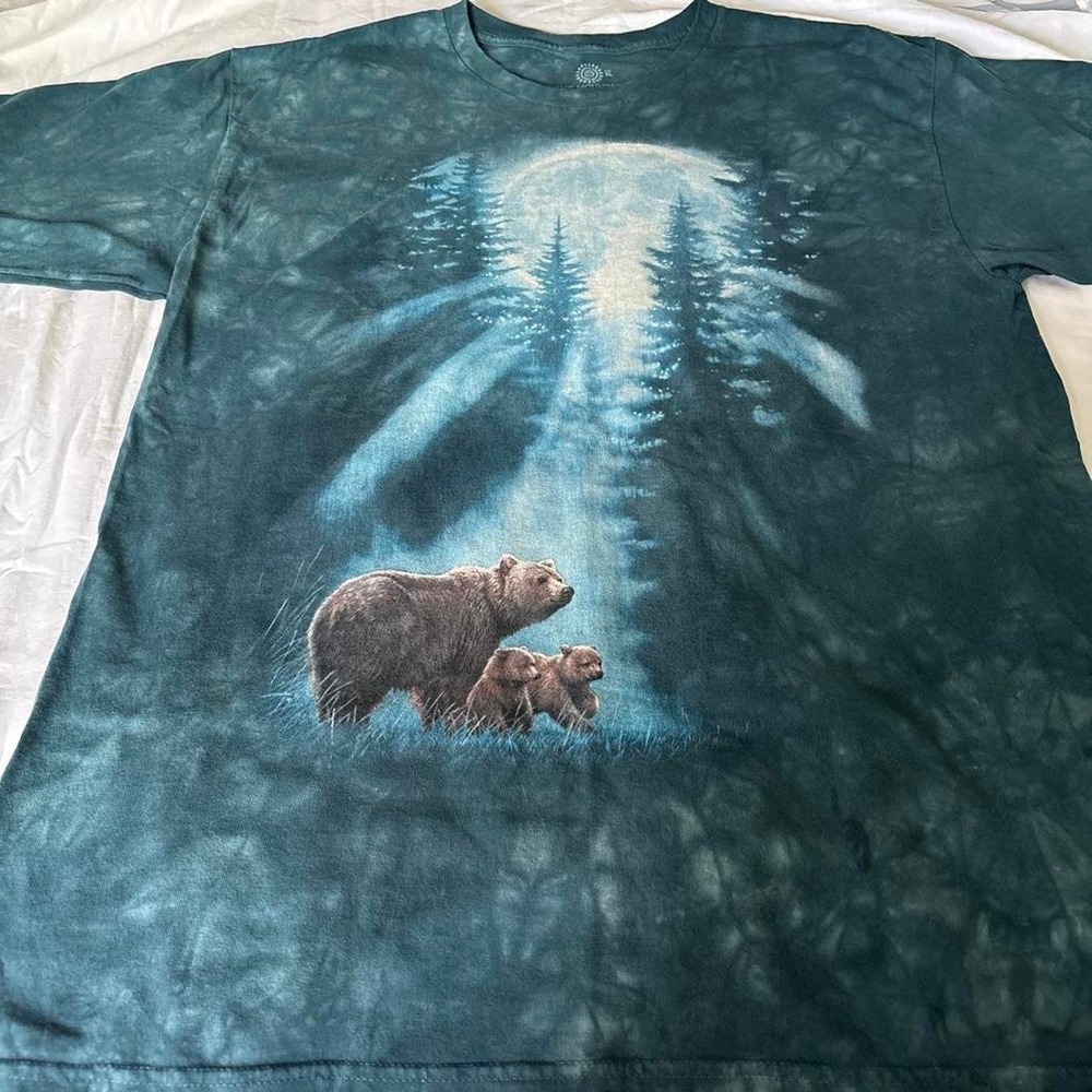 Nature tie-dye blue t shirt The Pure Feeling Cotton by The Mountain dark blue XL